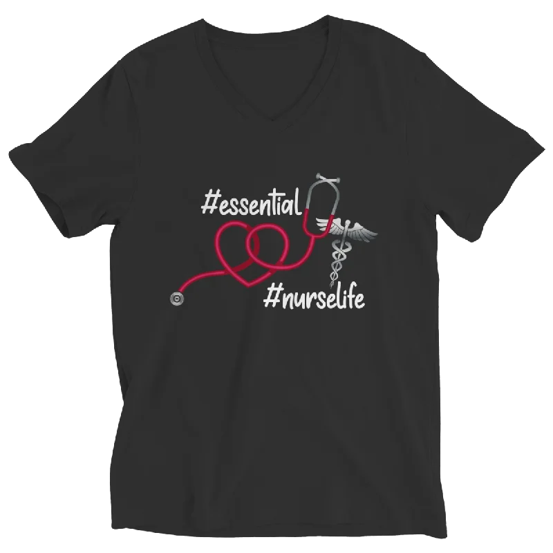 Nurse T-Shirt Risk So Much And Give So Much, Essential-Nurselife Solid Color Striped Floral Nurse T-Shirt Risk So Much And Give So Much, Essential-Nurselife Solid Color Striped Floral