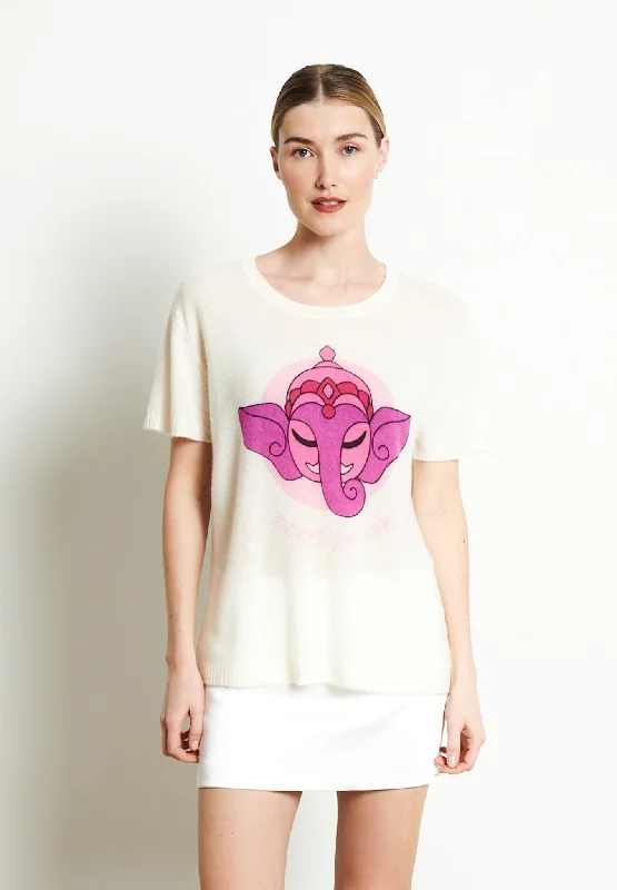 RIA 9 T-shirt col rond SWEET GANESH en cachemire blanc écru Spandex Blend Rayon Blend Denim Blend RIA 9 T-shirt col rond SWEET GANESH en cachemire blanc écru Spandex Blend Rayon Blend Denim Blend