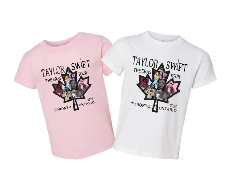 Taylor Themed Era's Tour Maple Leaf Toronto Tshirt Spandex Blend Rayon Blend Denim Blend Taylor Themed Era's Tour Maple Leaf Toronto Tshirt Spandex Blend Rayon Blend Denim Blend