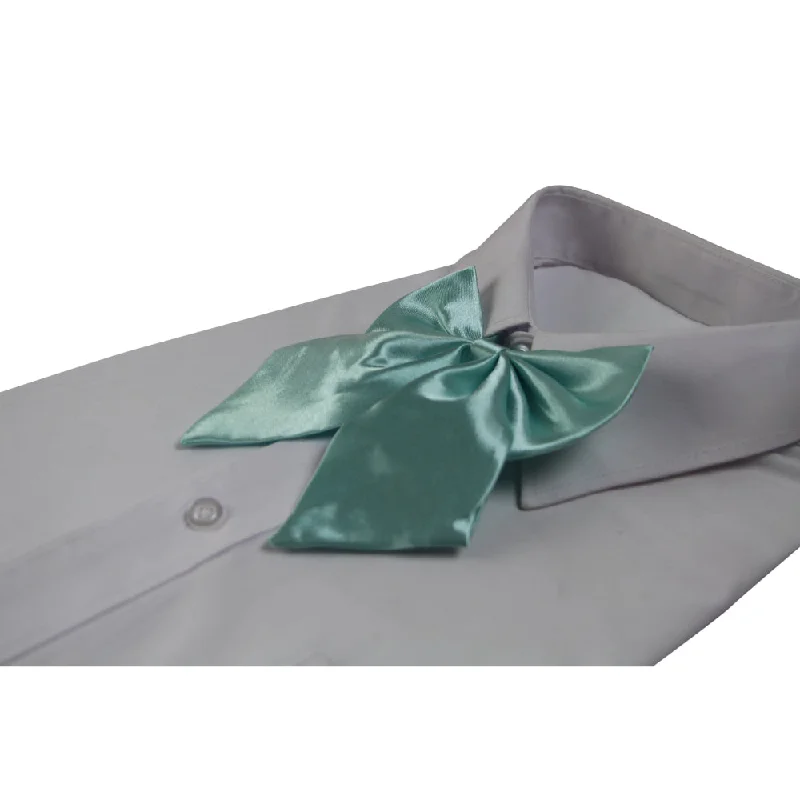 Womens Plain Arctic Blue Shirt Collar Bow Tie Front Pockets Side Pockets Patch Pockets Womens Plain Arctic Blue Shirt Collar Bow Tie Front Pockets Side Pockets Patch Pockets
