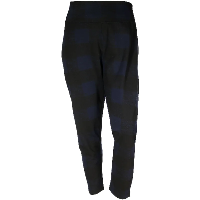 Melissa McCarthy Seven7 Blue & Black Plaid Pull On Leggings Plus Size Chic Smooth Fit Leggings Melissa McCarthy Seven7 Blue & Black Plaid Pull On Leggings Plus Size Chic Smooth Fit Leggings