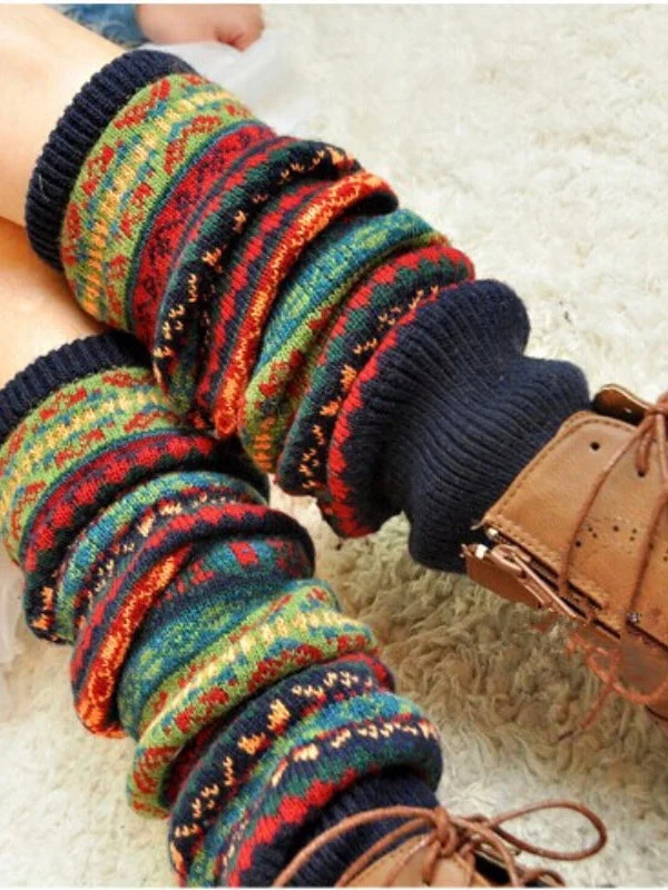 New Winter Over Knee Long Knit Cover Women Leg Warmers Legging Warm Striped Christmas Pierna Mujer Thigh Legwarmers Fashionable Smooth Fit Leggings New Winter Over Knee Long Knit Cover Women Leg Warmers Legging Warm Striped Christmas Pierna Mujer Thigh Legwarmers Fashionable Smooth Fit Leggings