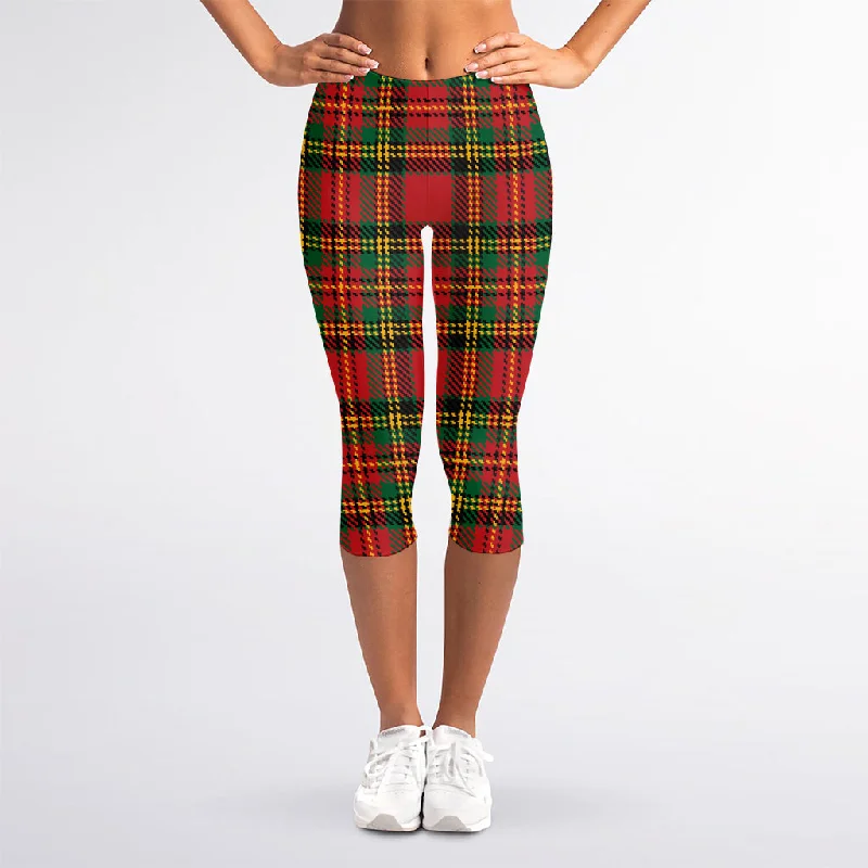 Pixel Stewart Scottish Tartan Print Women's Capri Leggings Cozy Yoga Compression Leggings Pixel Stewart Scottish Tartan Print Women's Capri Leggings Cozy Yoga Compression Leggings