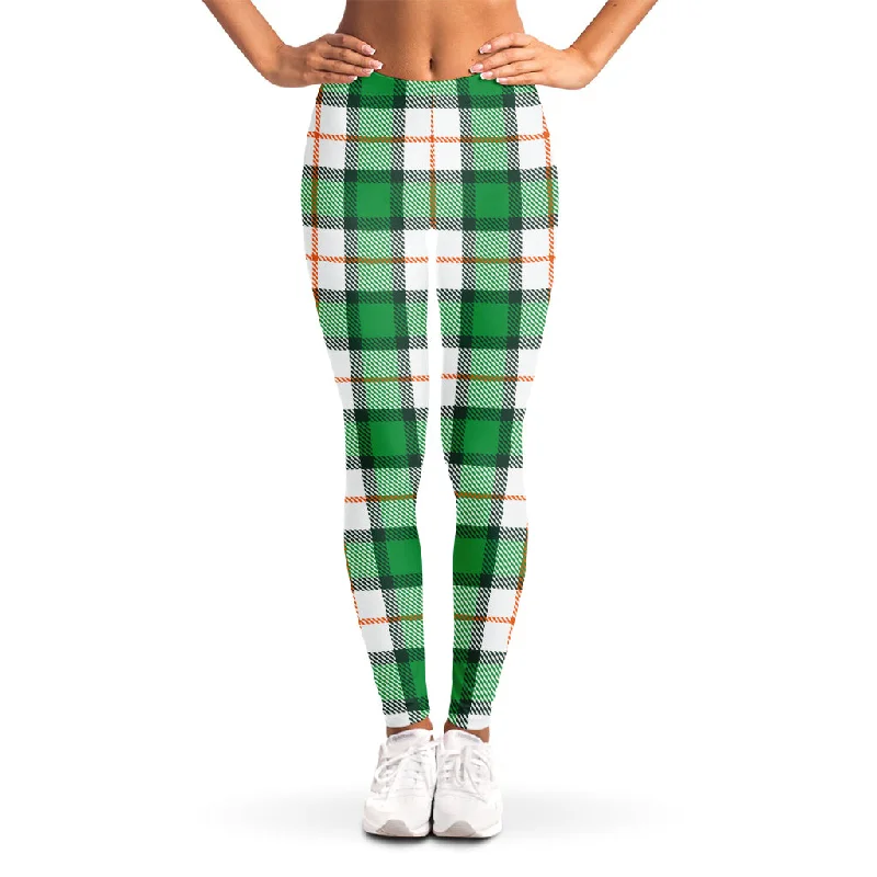 Irish Tartan St. Patrick's Day Print Women's Leggings Comfortable Capri-Length Leggings Irish Tartan St. Patrick's Day Print Women's Leggings Comfortable Capri-Length Leggings