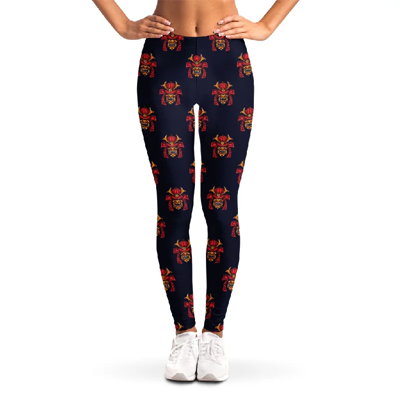 Japanese Samurai Pattern Print Women's Leggings Comfortable Bootcut Workout Leggings Japanese Samurai Pattern Print Women's Leggings Comfortable Bootcut Workout Leggings