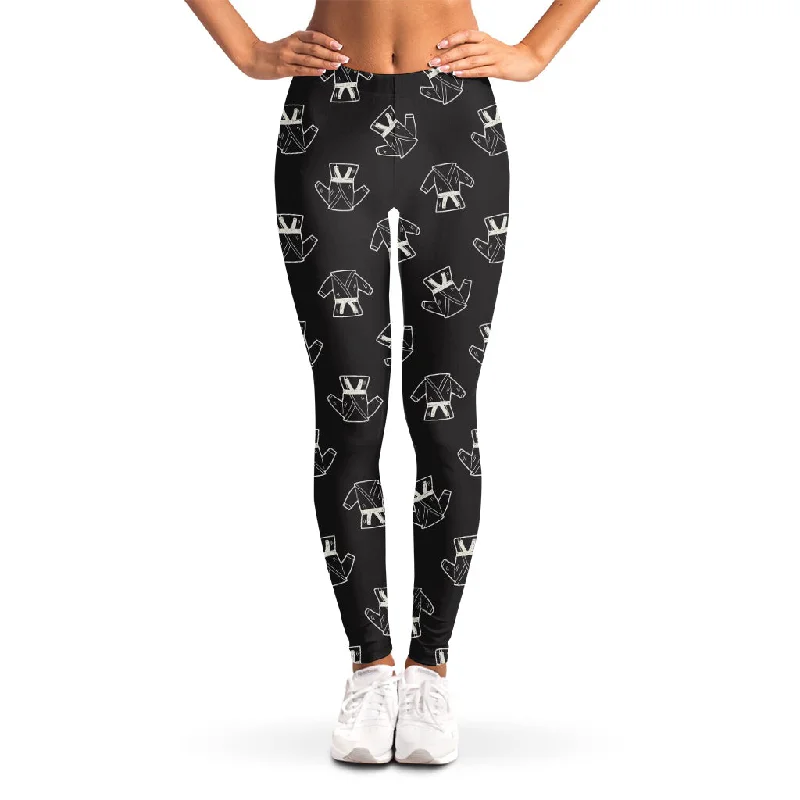 Karate Gi Pattern Print Women's Leggings Cozy Bootcut Leggings