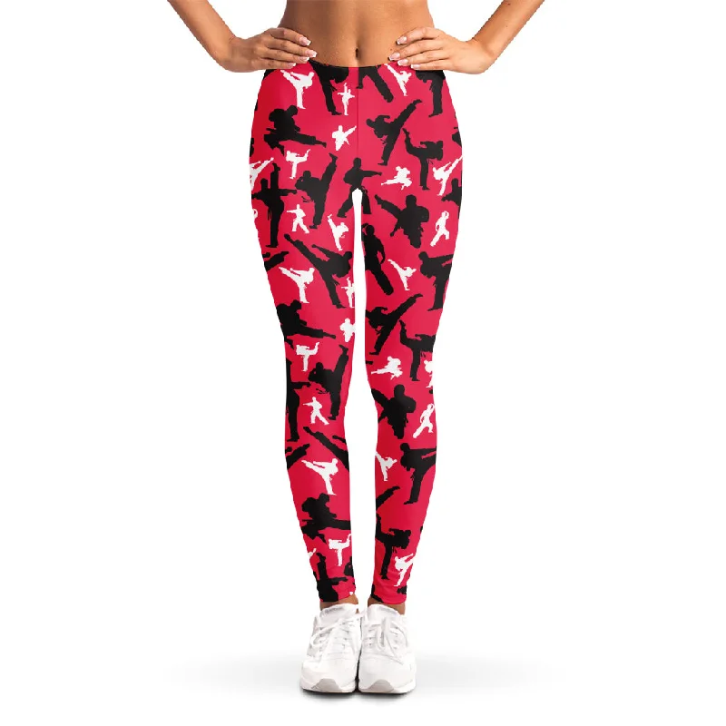 Karate Pattern Print Women's Leggings Stylish Lightweight Leggings