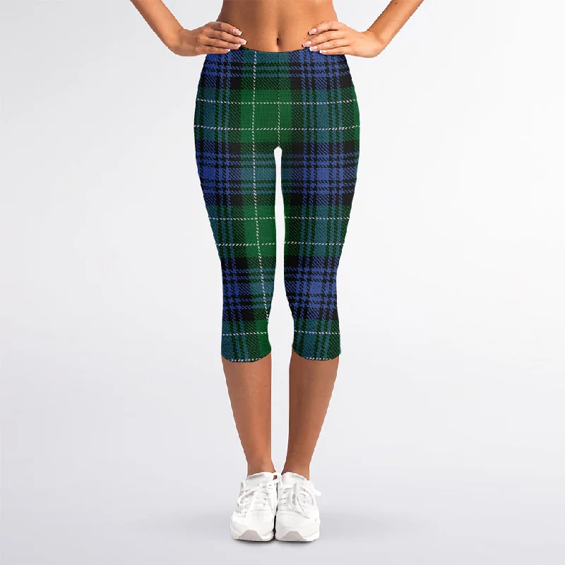 Knitted Scottish Plaid Print Women's Capri Leggings Cozy Full-Length Workout Leggings Knitted Scottish Plaid Print Women's Capri Leggings Cozy Full-Length Workout Leggings