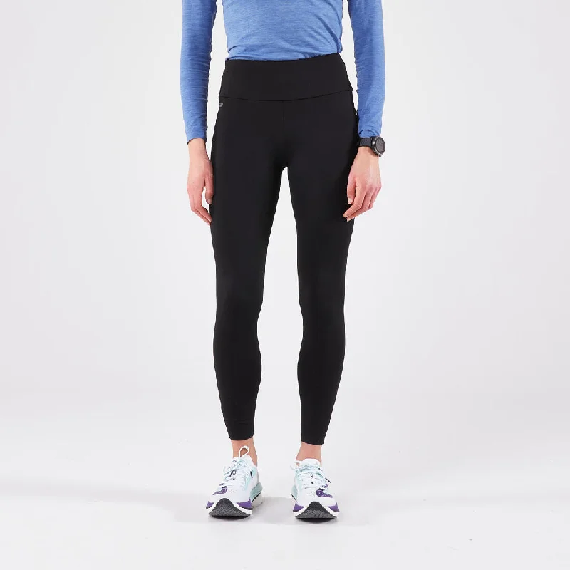 Women's warm running leggings-KIPRUN Run 100 Warm-Black Comfortable Slip-On Compression Leggings Women's warm running leggings-KIPRUN Run 100 Warm-Black Comfortable Slip-On Compression Leggings